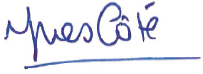 Signature of Yves Côté