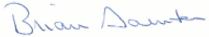 Signature of Brian Saunders